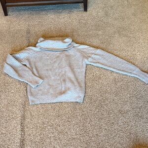 Free People Light Gray Cowl Neck Sweater